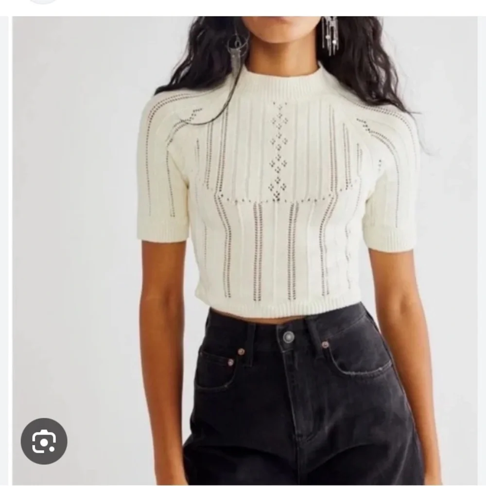 Free People Intimately Off White Cropped Knit Body Sweater - Picture 2 of 9